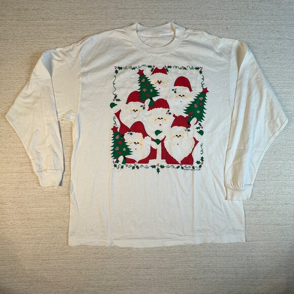 Two Vintage 1993 Vicki Melhart T-Shirt's 2X - XXL Christmas Graphic Y2K Grannyco - Picture 8 of 15